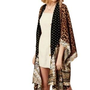 Alter'd‎ State Leopard Patchwork Kimono S/M